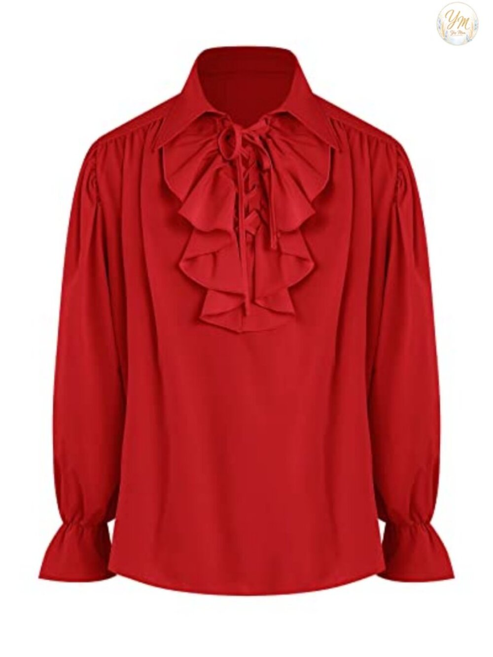Men's Renaissance Pirate Shirt Long Sleeve Ruffle Victorian Cosplay Top